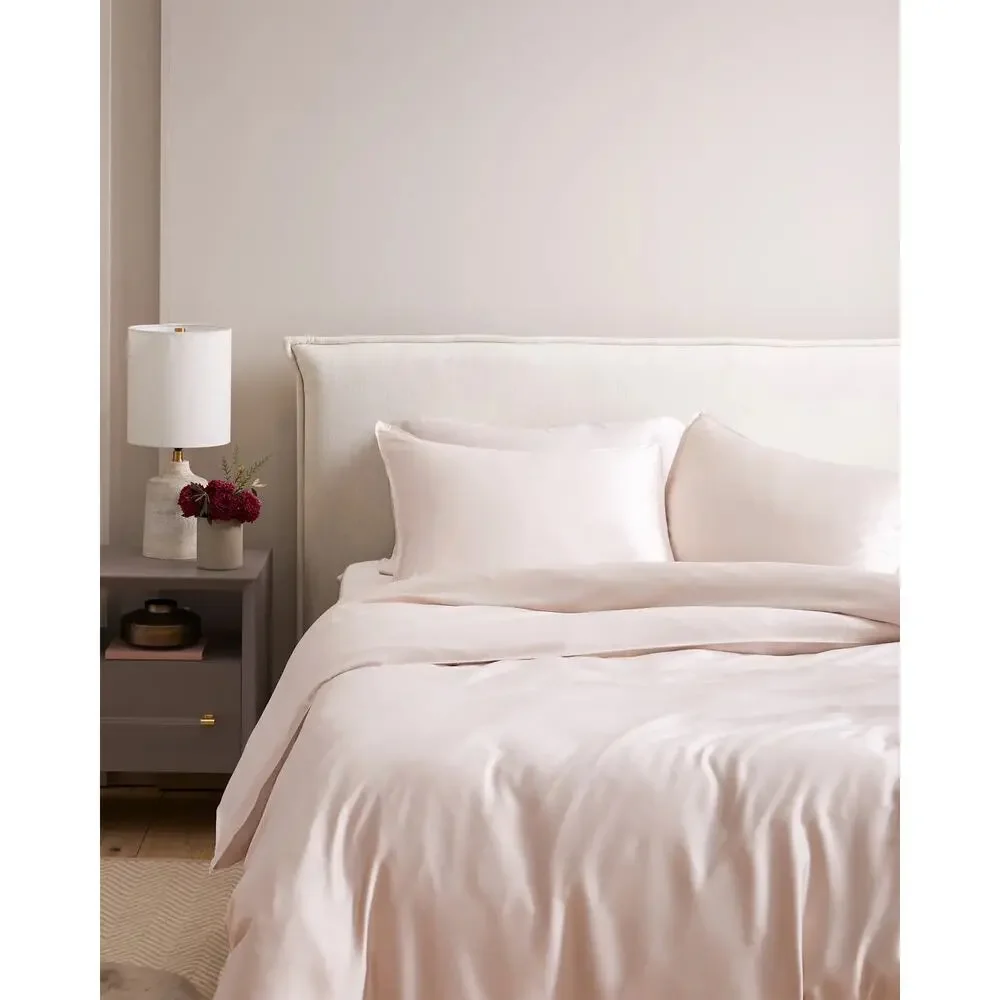 Quince Bamboo Duvet Cover Set Soft Blush Full/Queen NWOT